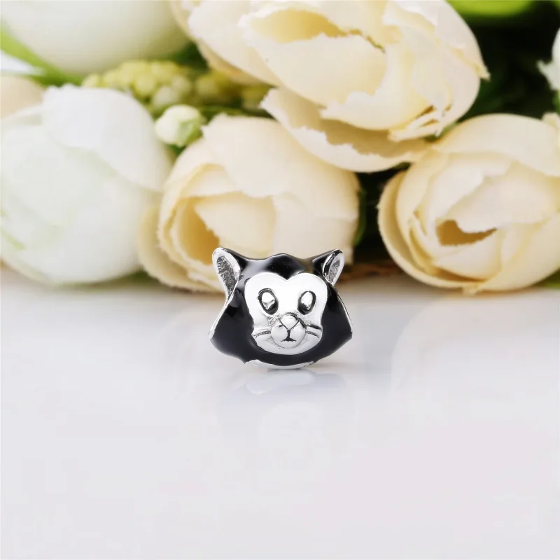 (slika za) PANDORA Disney, Figaro Portrait Charm, Črni emajl - 797488EN16 - Ogled 2