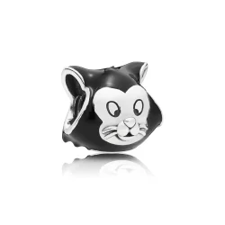 PANDORA Disney, Figaro Portrait Charm, Črni emajl - 797488EN16