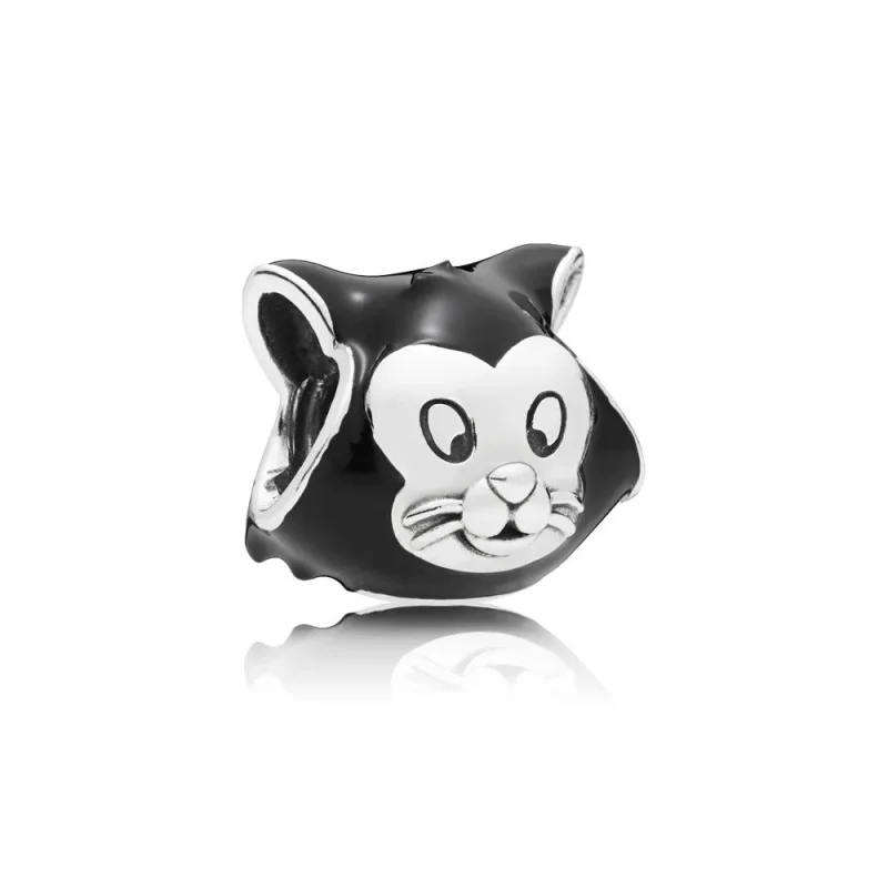 (slika za) PANDORA Disney, Figaro Portrait Charm, Črni emajl - 797488EN16 - Slika izdelka