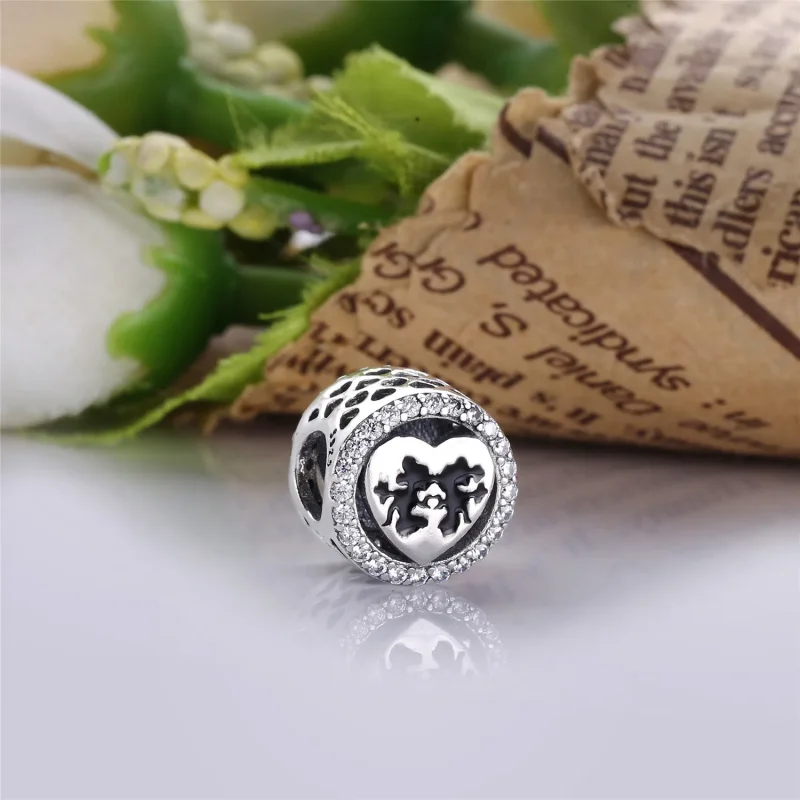 (slika za) PANDORA Disney, Mickey & Minnie Love, Charm Clear CZ - 791957CZ - Ogled 2