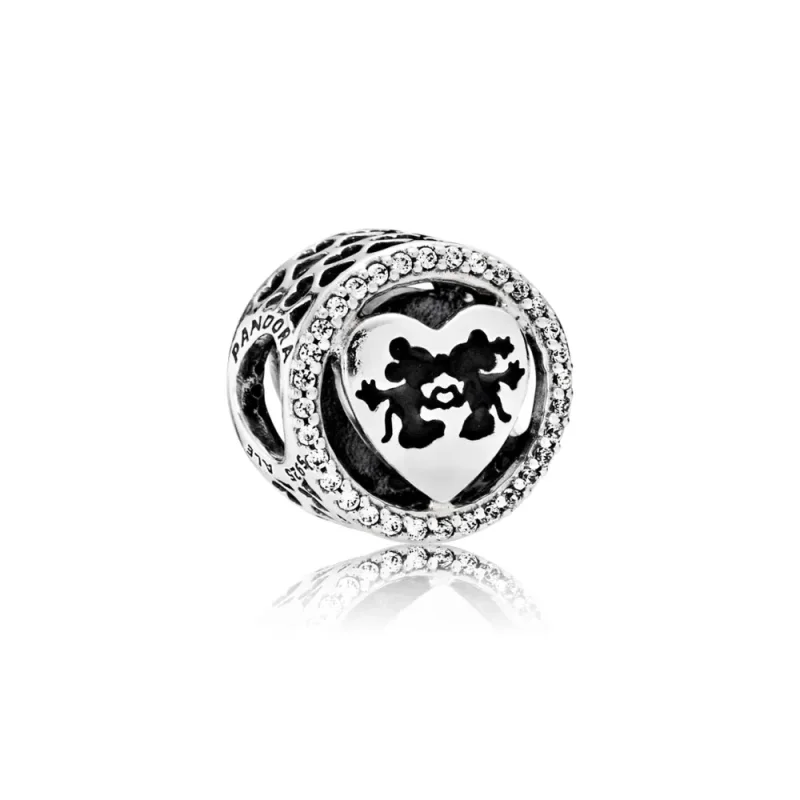 (slika za) PANDORA Disney, Mickey & Minnie Love, Charm Clear CZ - 791957CZ - Slika izdelka