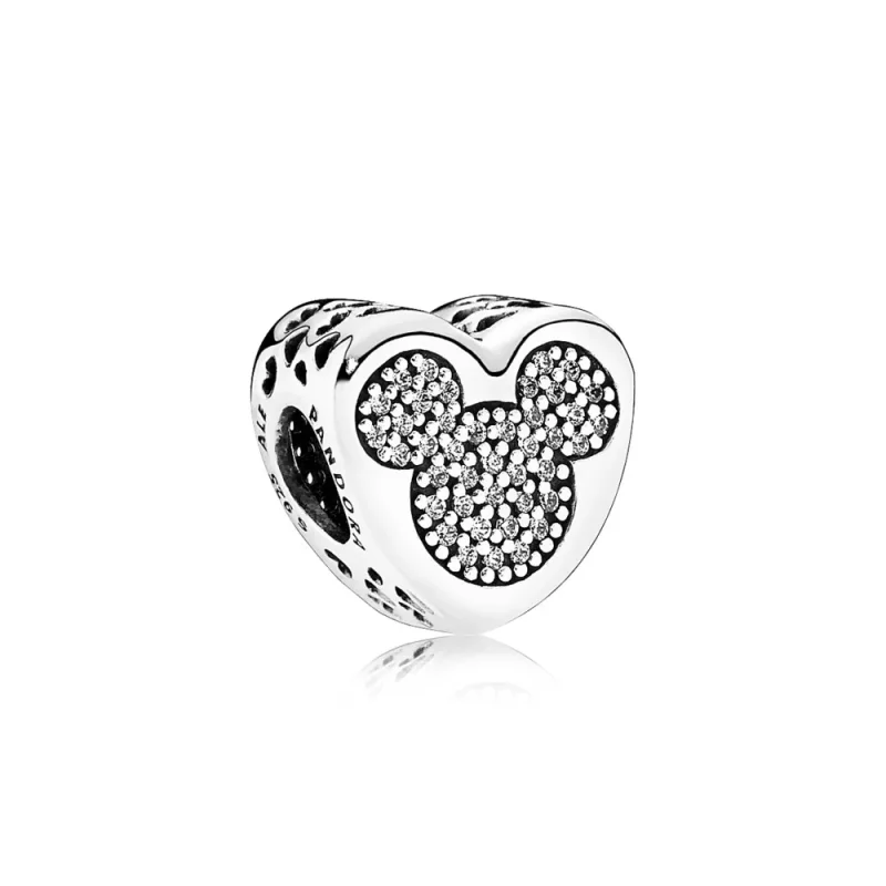 (slika za) PANDORA Disney, Mickey & Minnie True Love Charm - 792050CZ - Slika izdelka