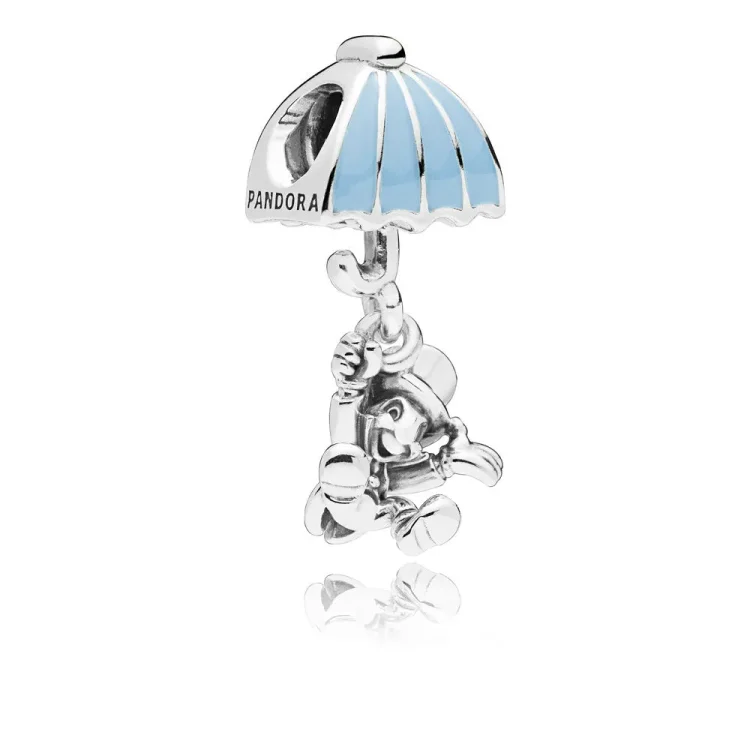 PANDORA Disney, viseči obesek Jiminy Cricket, modri emajl - 797492EN41