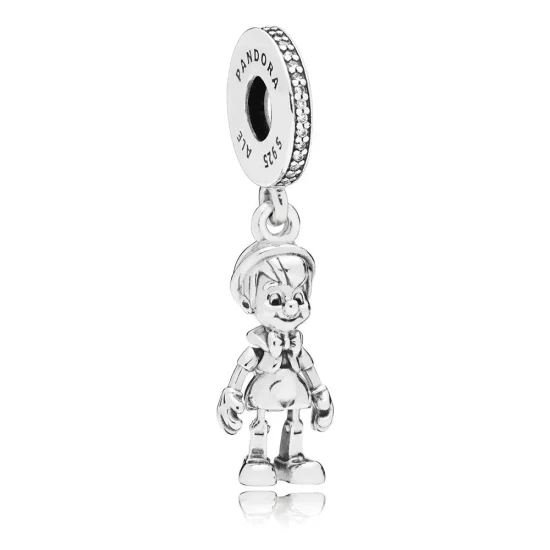 (slika za) PANDORA Disney, viseči obesek Pinocchio, prozoren CZ - 797489CZ