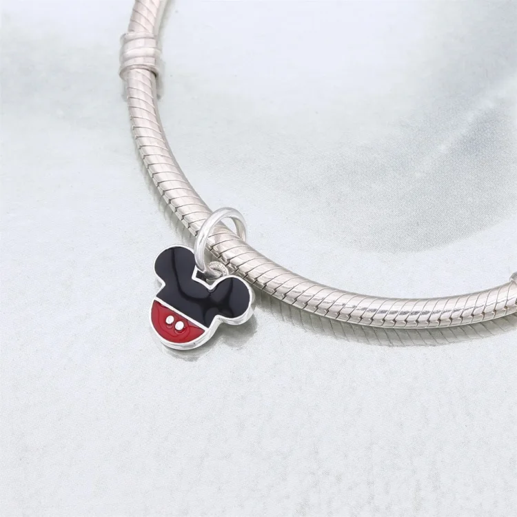 PANDORA Disney, viseči obesek z ikono Mickeyja, mešani emajl - 791461ENMX