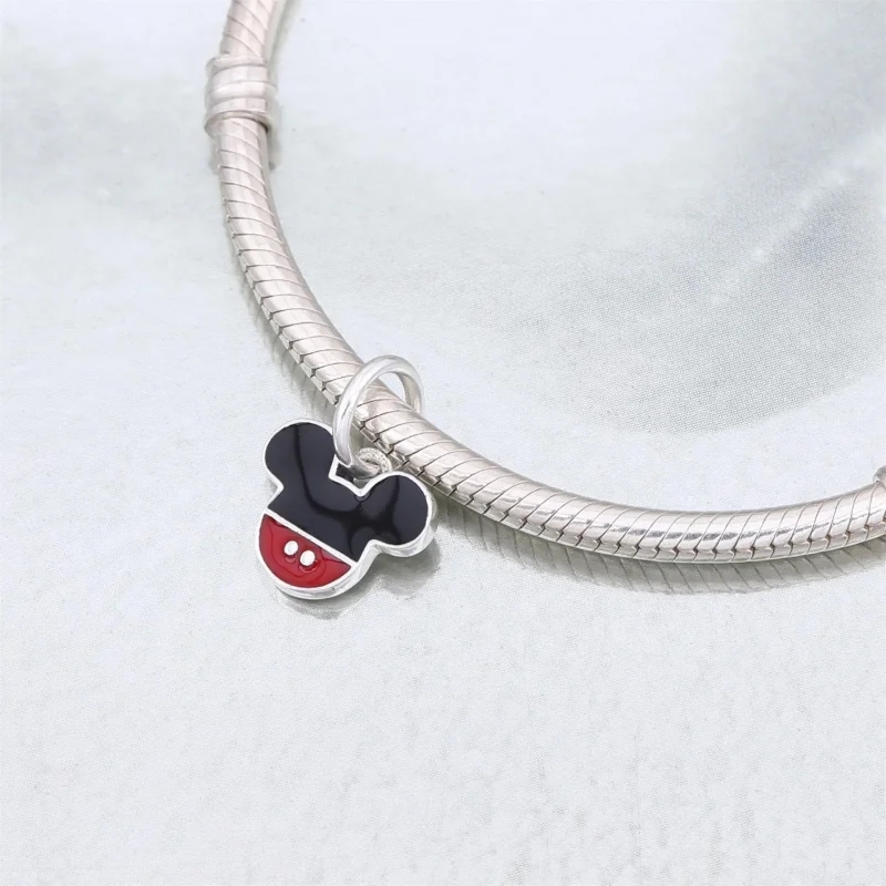 (slika za) PANDORA Disney, viseči obesek z ikono Mickeyja, mešani emajl - 791461ENMX - Ogled 4