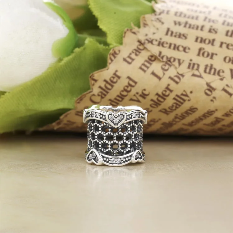 PANDORA distančnik Lace of Love, prozoren CZ - 797653CZ