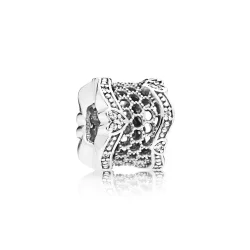 PANDORA distančnik Lace of Love, prozoren CZ - 797653CZ