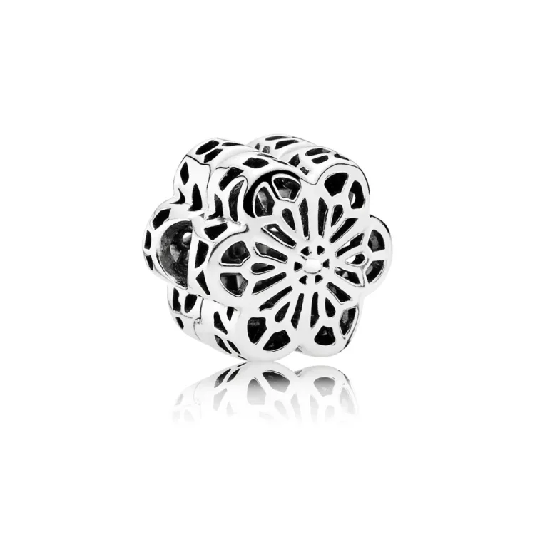PANDORA Distančnik za sponke s čipko Floral Daisy - 791836