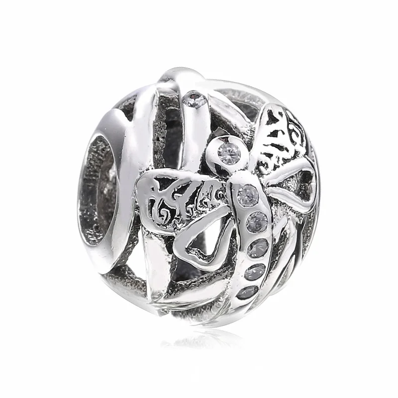 (slika za) PANDORA Dreamy Dragonfly Charm, Clear CZ - 797025CZ - Ogled 2