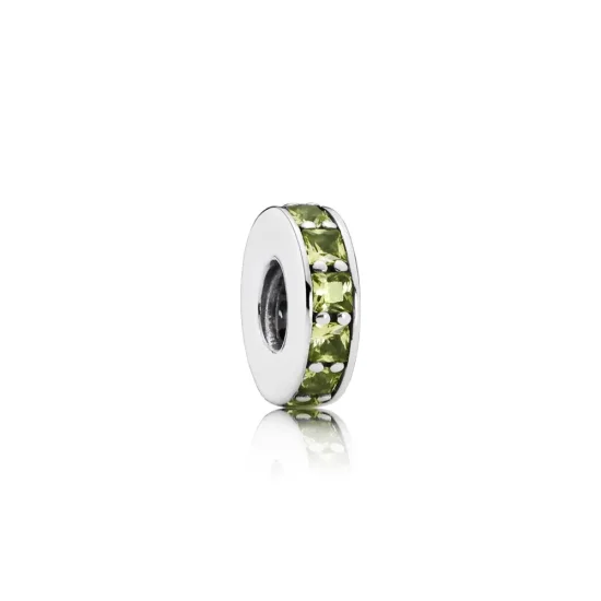 (slika za) PANDORA Eternity, olivno zelen kristalni distančnik - 791724NLG