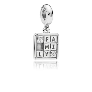 (slika za) PANDORA Family Game Night Viseči obesek, prozoren CZ - 797626CZ