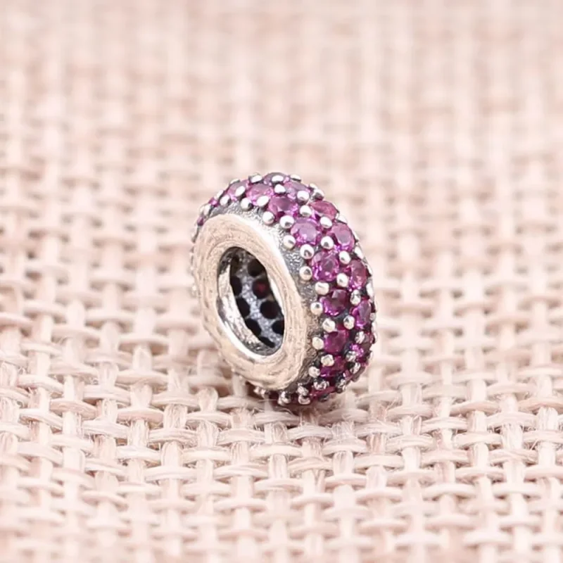 (slika za) PANDORA Fancy Purple Pavé Inspiration Spacer Charm - 791359CFP - Ogled 2