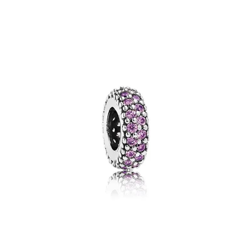 (slika za) PANDORA Fancy Purple Pavé Inspiration Spacer Charm - 791359CFP - Slika izdelka