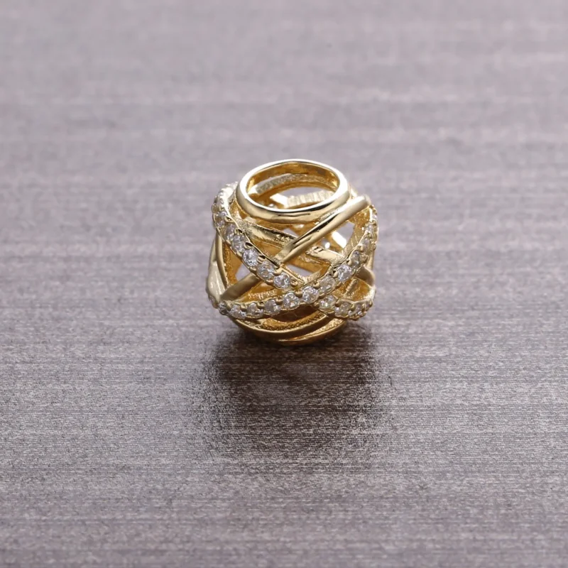 (slika za) PANDORA Galaxy Charm, prozorno CZ 14K zlato - 750827CZ - Ogled 4