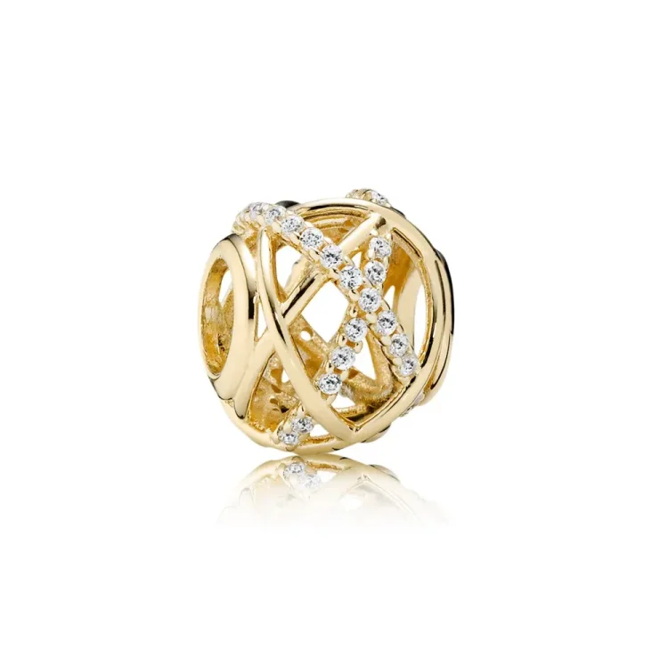 PANDORA Galaxy Charm, prozorno CZ 14K zlato - 750827CZ