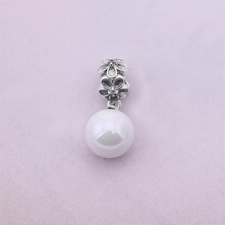 PANDORA Garden odyssey Viseča, bela biserno črna cz - 790858P
