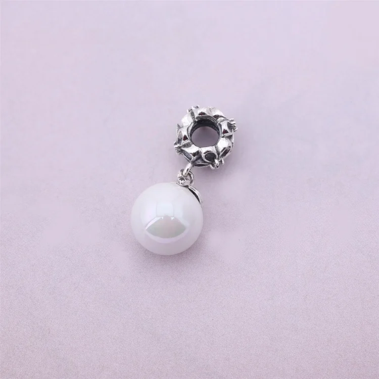 PANDORA Garden odyssey Viseča, bela biserno črna cz - 790858P