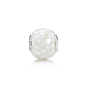 (slika za) PANDORA GENEROSITY Obesek, beli biserni mozaik - 796079MMW