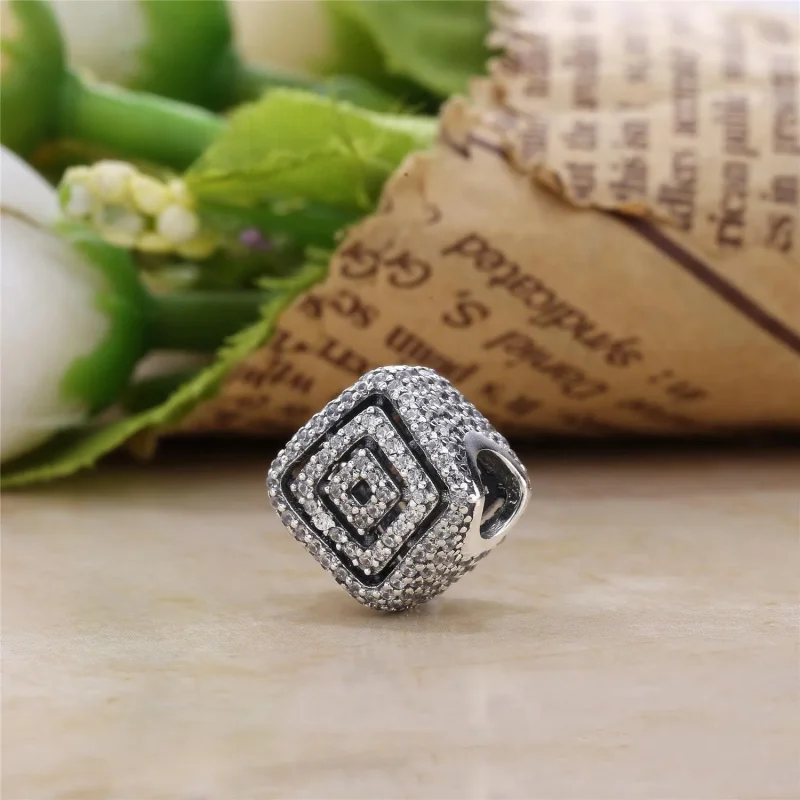 (slika za) PANDORA Geometric Lines Clear CZ Charm - 796211cz - Ogled 3