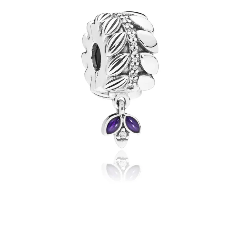 (slika za) PANDORA Grains of Energy Clip, Clear CZ & Purple Enamel - 797591CZ - Slika izdelka