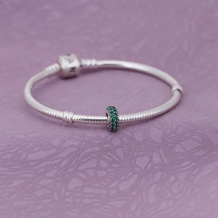 PANDORA Green Pavé Inspiration Charm Distančnik - 791359 CZN