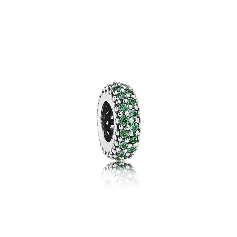(slika za) PANDORA Green Pavé Inspiration Charm Distančnik - 791359 CZN - Slika izdelka