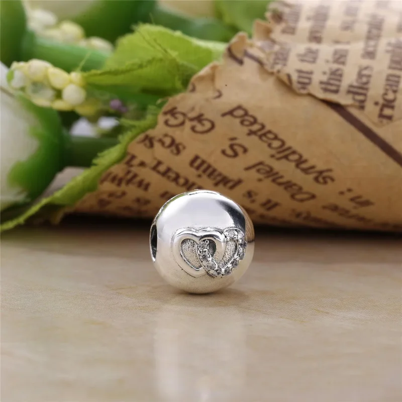 (slika za) PANDORA Heart Bond, Clear CZ Clip - 792150cz - Ogled 2
