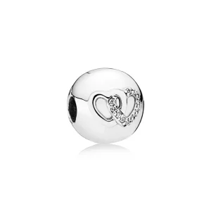 (slika za) PANDORA Heart Bond, Clear CZ Clip - 792150cz