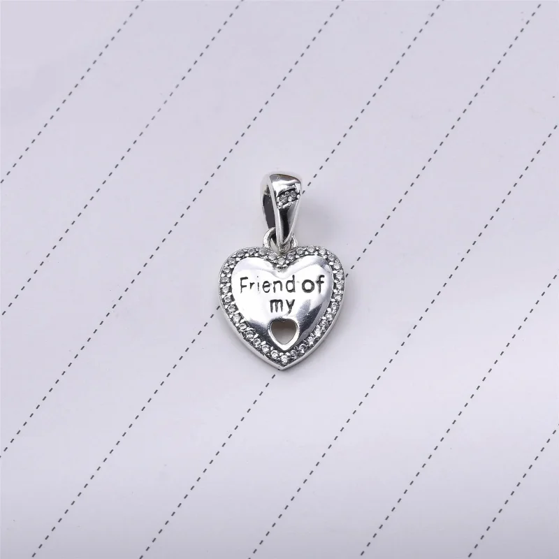 (slika za) PANDORA Hearts of Friendship, prozorni obeski CZ Charm - 792147CZ - Ogled 2