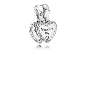 (slika za) PANDORA Hearts of Friendship, prozorni obeski CZ Charm - 792147CZ
