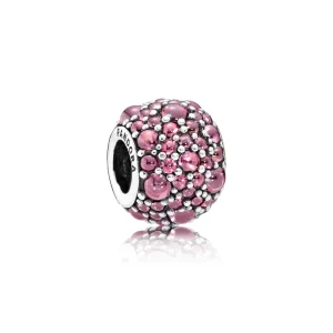 (slika za) PANDORA Honeysuckle Pink Shimmering Droplets Charmora Charm - 791755HCZ