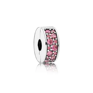 (slika za) PANDORA Honeysuckle Pink Shining Elegance Spacer Clip - 791817HCZ
