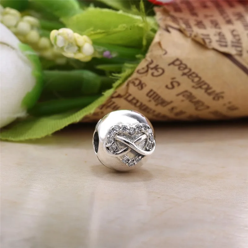 (slika za) PANDORA Infinity Heart Clip, Clear CZ - 791947CZ - Ogled 2