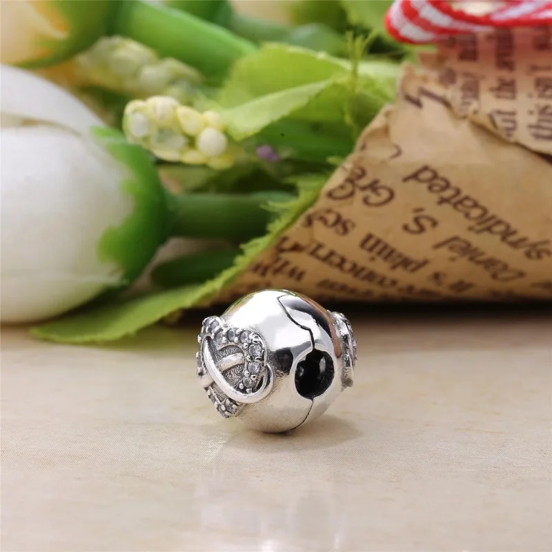 (slika za) PANDORA Infinity Heart Clip, Clear CZ - 791947CZ - Ogled 3