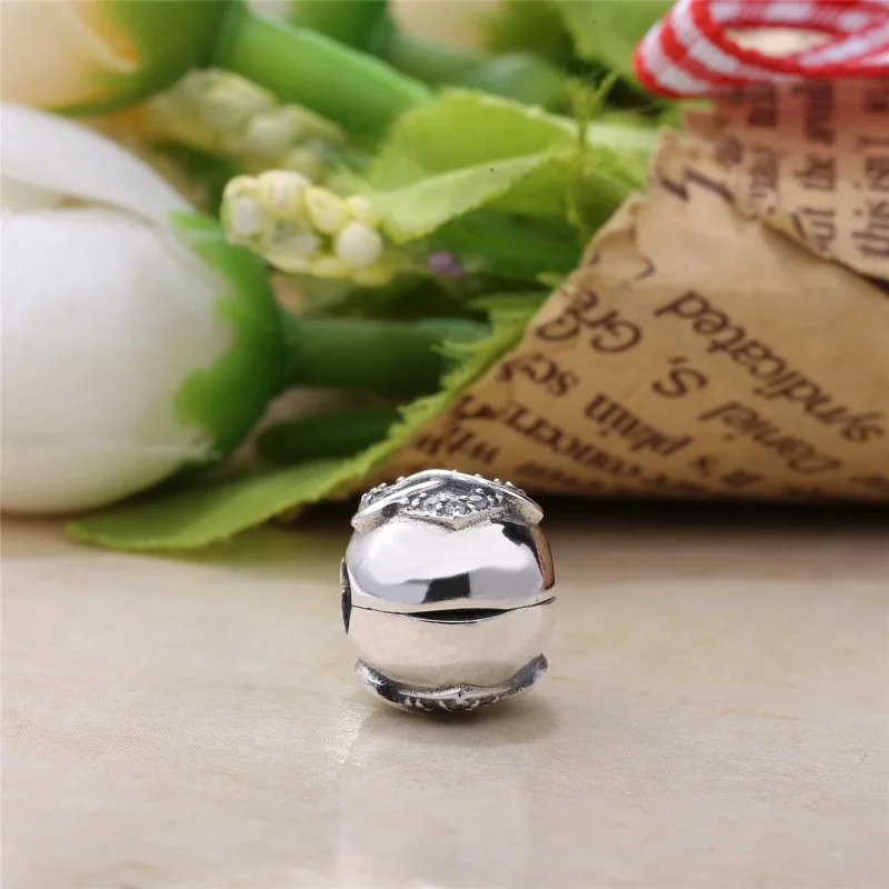 (slika za) PANDORA Infinity Heart Clip, Clear CZ - 791947CZ - Ogled 4