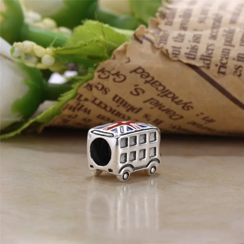 (slika za) PANDORA London bus Charm, modro rdeč emajl - 791049ER - Ogled 3