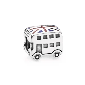(slika za) PANDORA London bus Charm, modro rdeč emajl - 791049ER