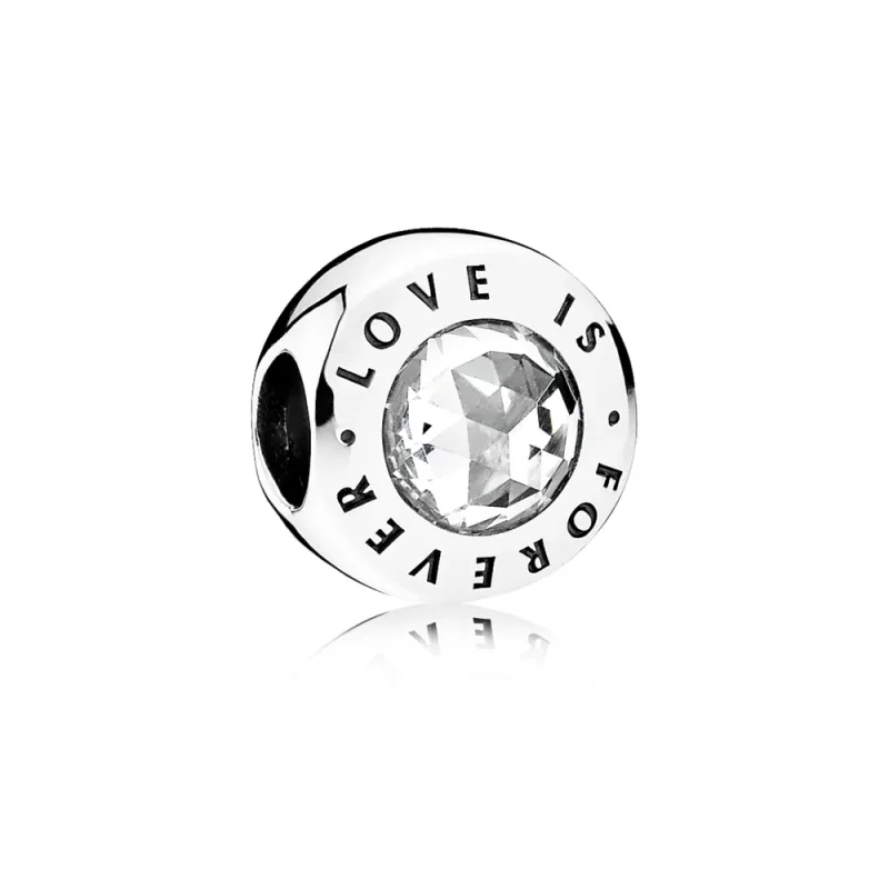 (slika za) PANDORA Love Is Forever Charm - 791813CZ - Slika izdelka