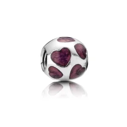 PANDORA Love you Charm, vijoličen emajl - 790543EN21