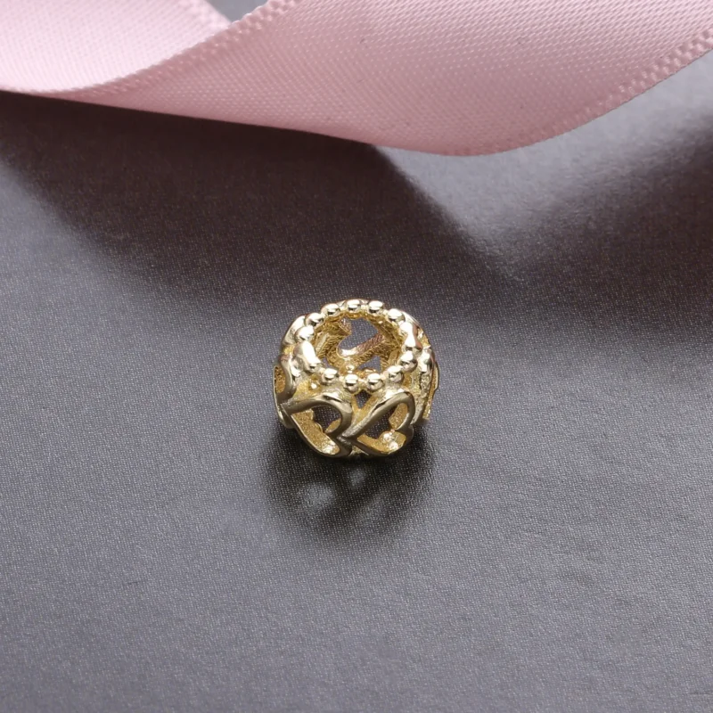 (slika za) PANDORA Lucky In Love Heart Distančnik, 14K zlato - 750813 - Ogled 2