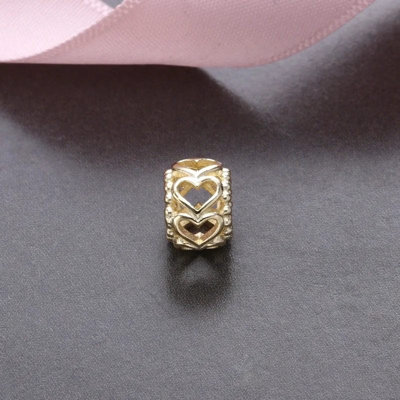 (slika za) PANDORA Lucky In Love Heart Distančnik, 14K zlato - 750813 - Ogled 3