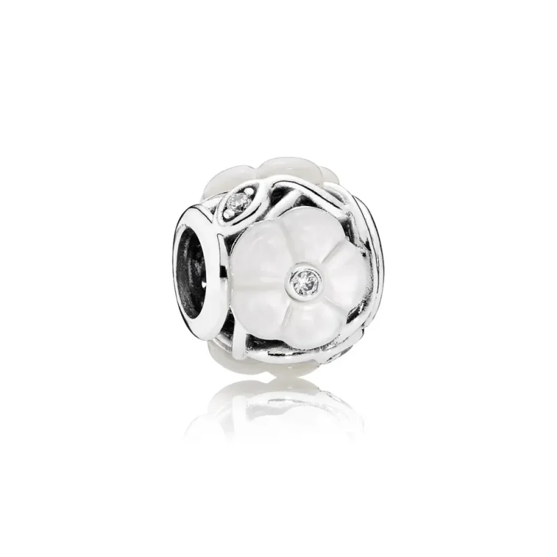 (slika za) PANDORA Luminous Florals Charm, Mother-Of-Pearl Clear CZ - 791894MOP - Slika izdelka
