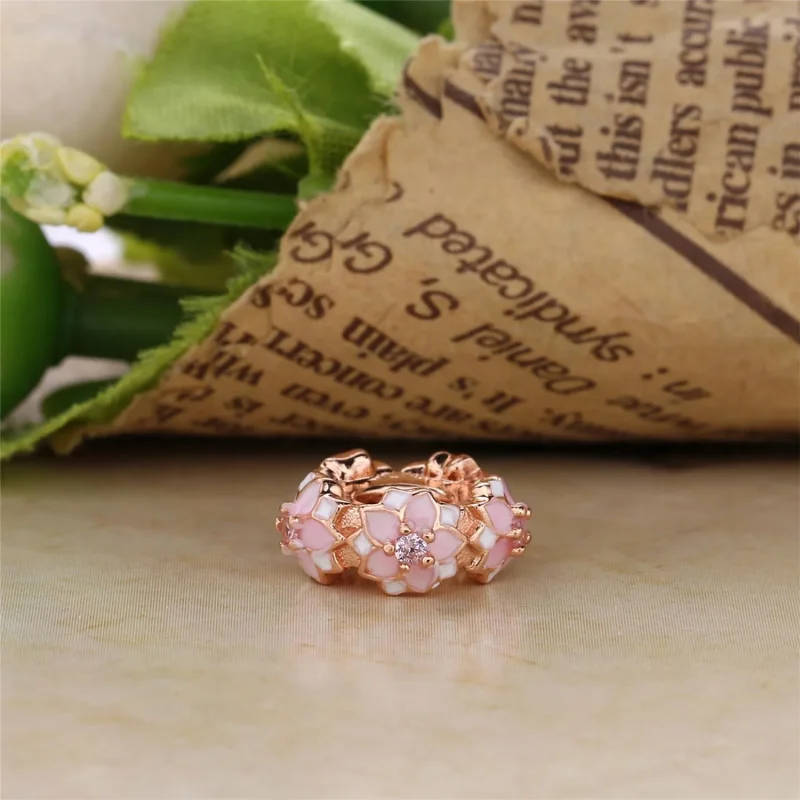 (slika za) PANDORA Magnolia Bloom Charm Distančnik - 792088PCZ - Ogled 4