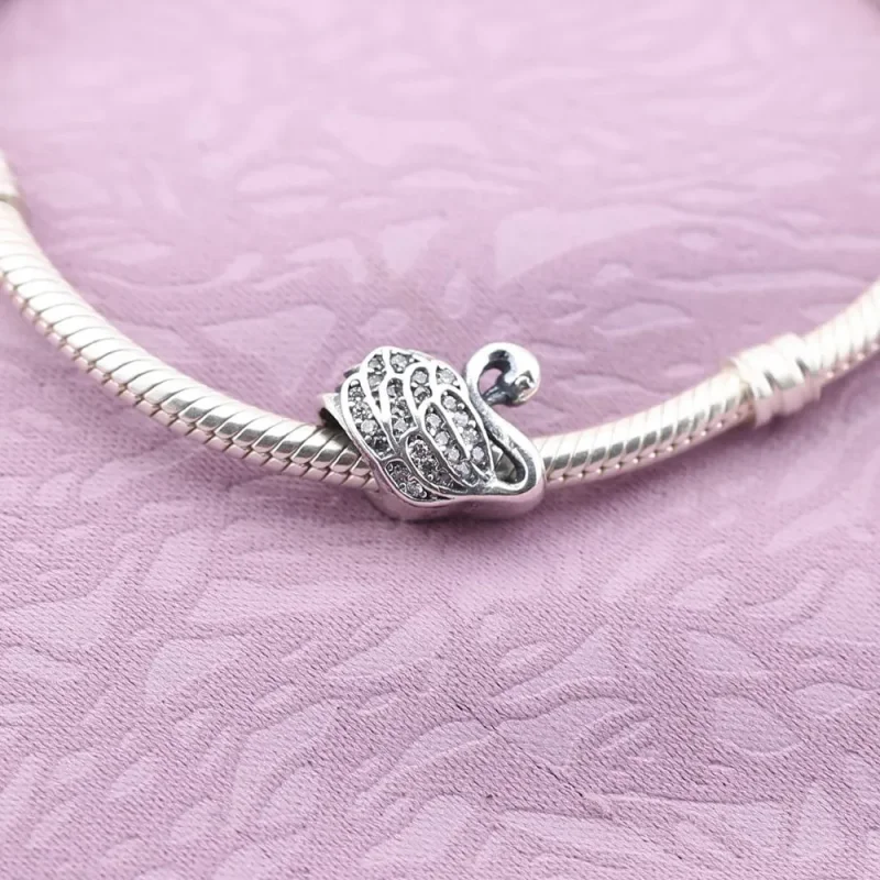 (slika za) PANDORA Majestic Swan Charm - 791732CZ - Ogled 2