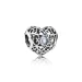 PANDORA March Signature Heart Charm, Aqua Blue Crystal - 791784NAB