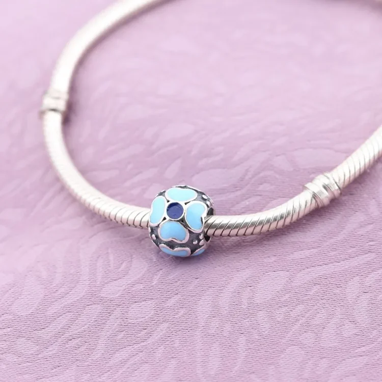 PANDORA Marjetica, modri emajl obesek - 790433EB