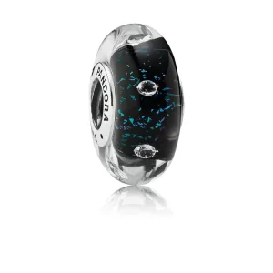 (slika za) PANDORA Midnight Blue Fizzle Murano Bead - 791627CZ