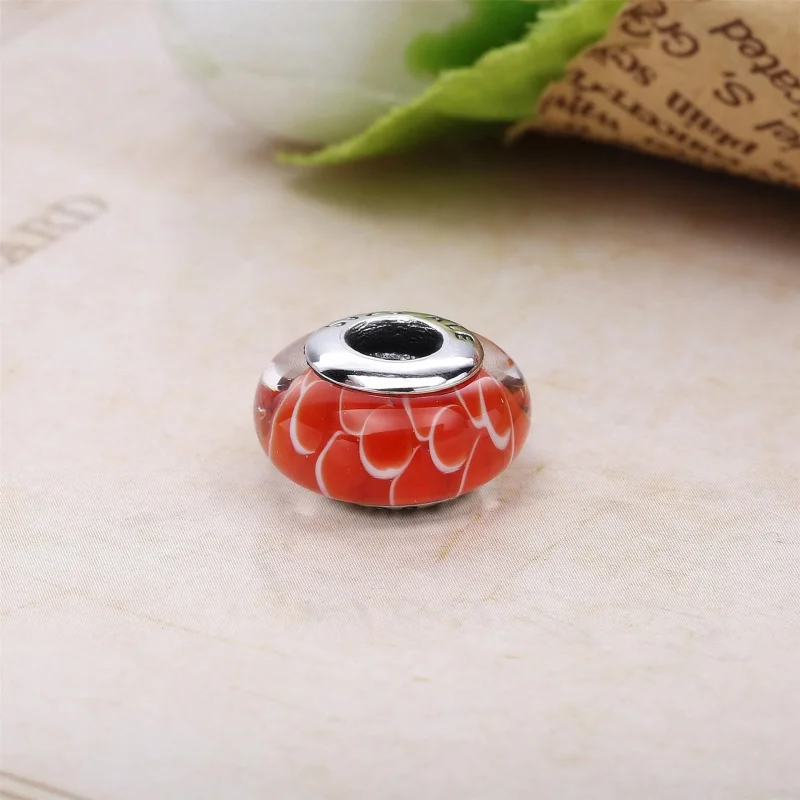 (slika za) PANDORA Mint Glitter Murano Bead - 791668 - Ogled 3