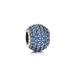 (slika za) PANDORA Modri Pavé kroglični obesek - 791051NCB